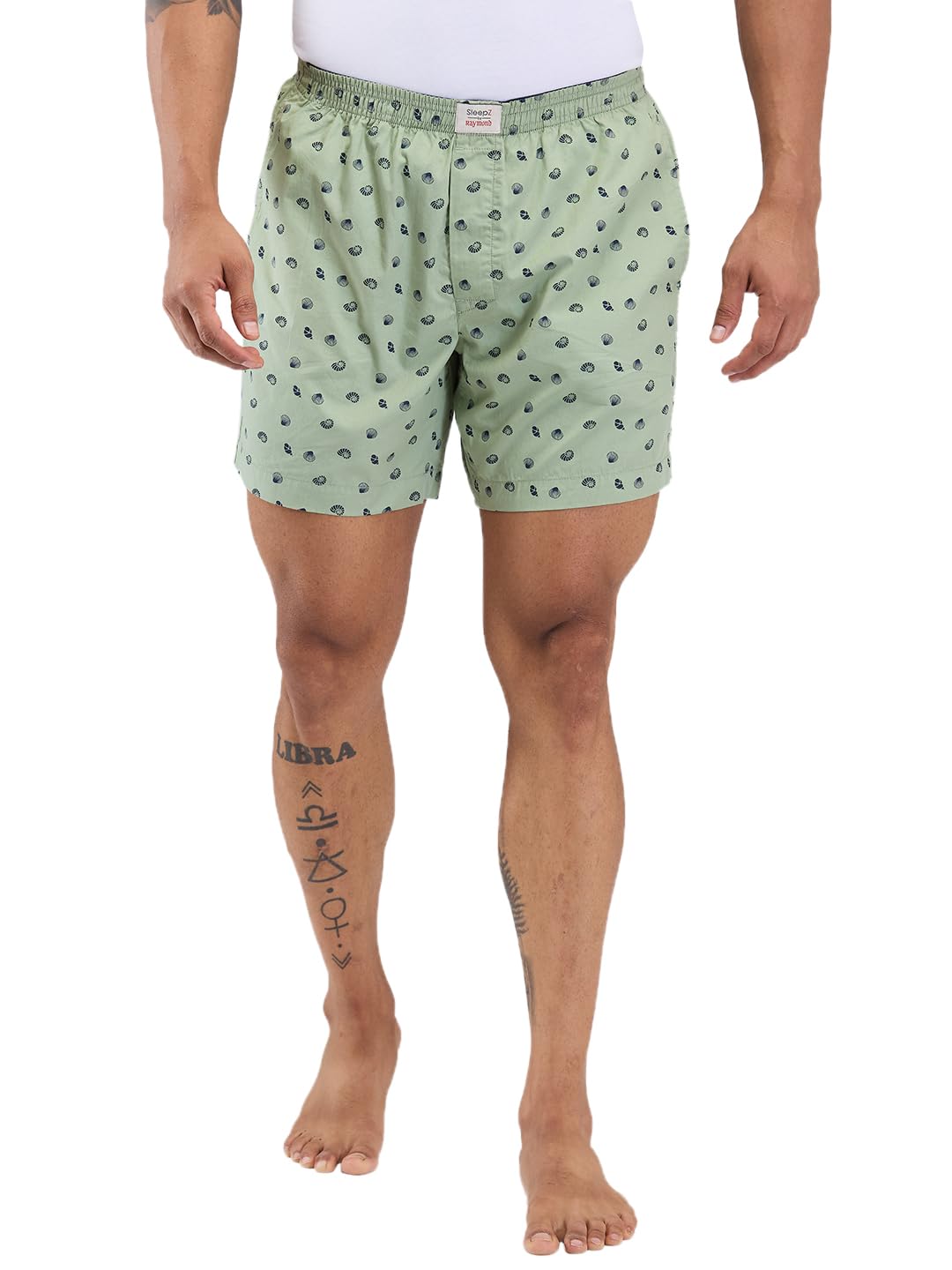 raymond Men Regular Fit Print Pattern Pure Cotton Flat Front Boxer-picture-46