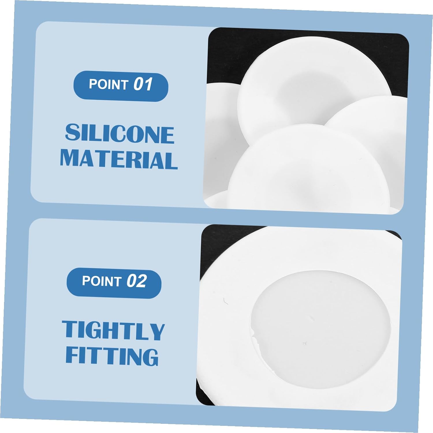 20Pcs White Silicone Stethoscope Head Covers Protective Sleeves Replacement Parts Kit for Professionals and Nurses