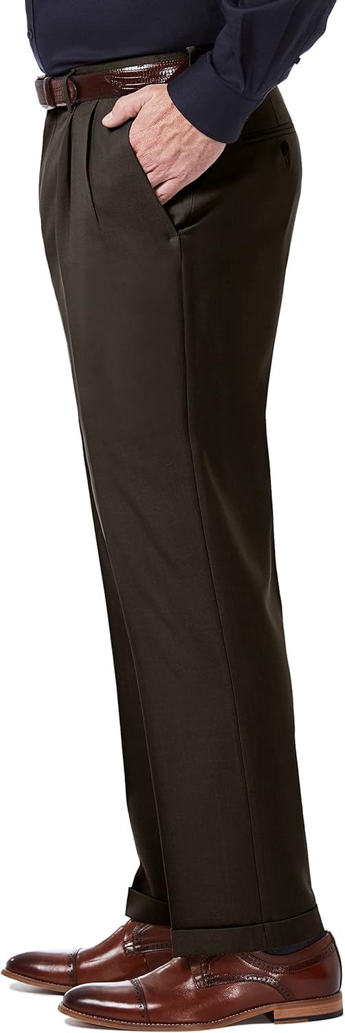 Haggar Men's Premium Comfort Classic Fit Pleat Front Pant Reg. and Big & Tall Sizes - Image 2