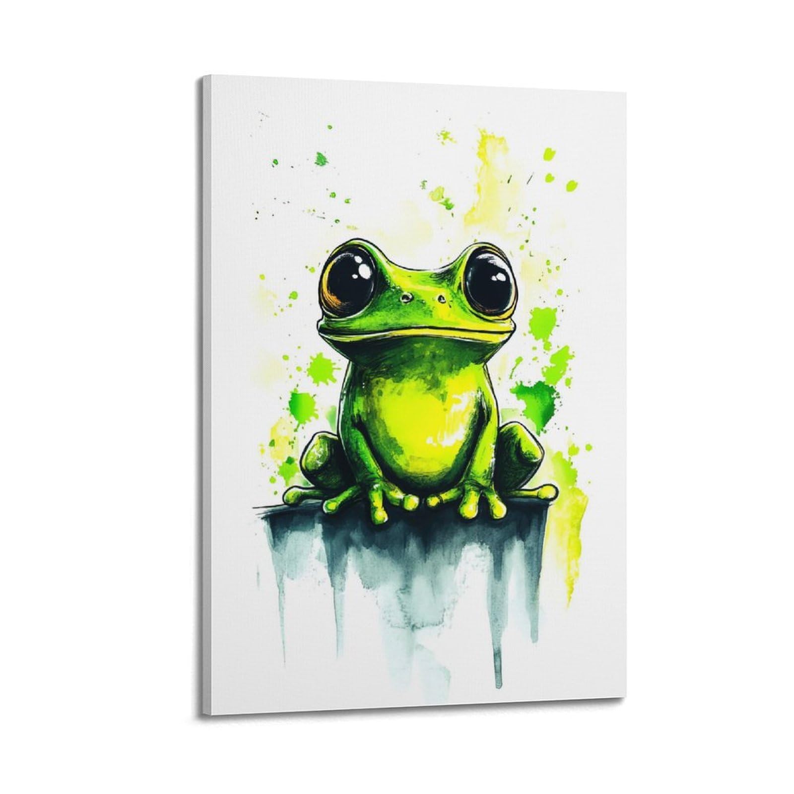 CXHJCA Animal Poster Cute Little Frogs Poster Decorative Painting Canvas Wall Posters And Art Picture Print Modern Family Bedroom Decor Posters 24x36inch(60x90cm)