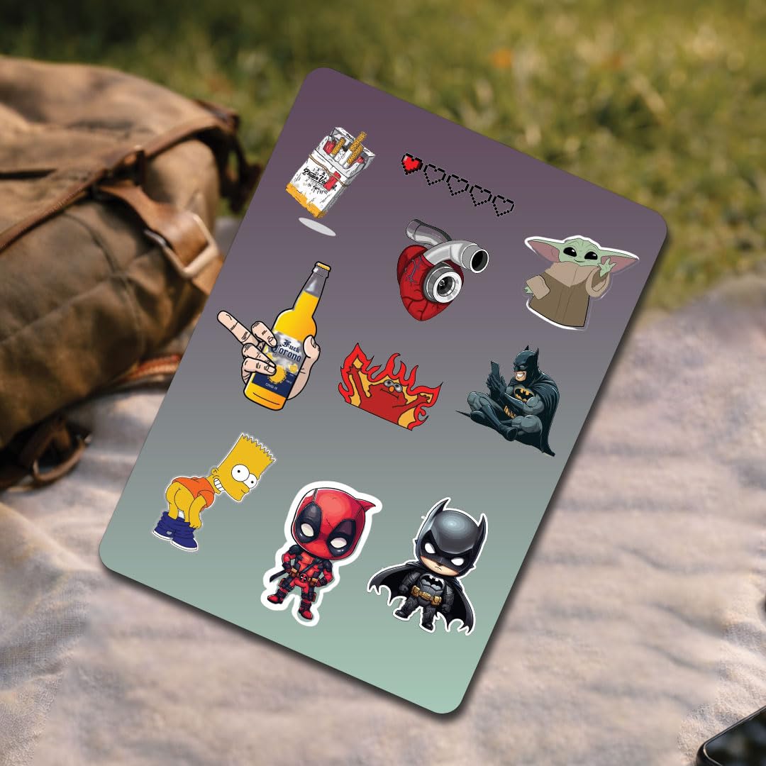 Mini Deadpool Vinyl Sticker 9 x 12 Inch Multipurpose for Bike Car Laptop Mobile Case Helmet Notebook UV Protected-image-21