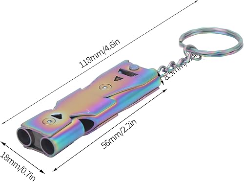 Miniatura 5 de Pilipane Silbatos de emergencia, silbato de seguridad, silbato de supervivencia de emergencia de aluminio para camping, senderismo, caza, deportes