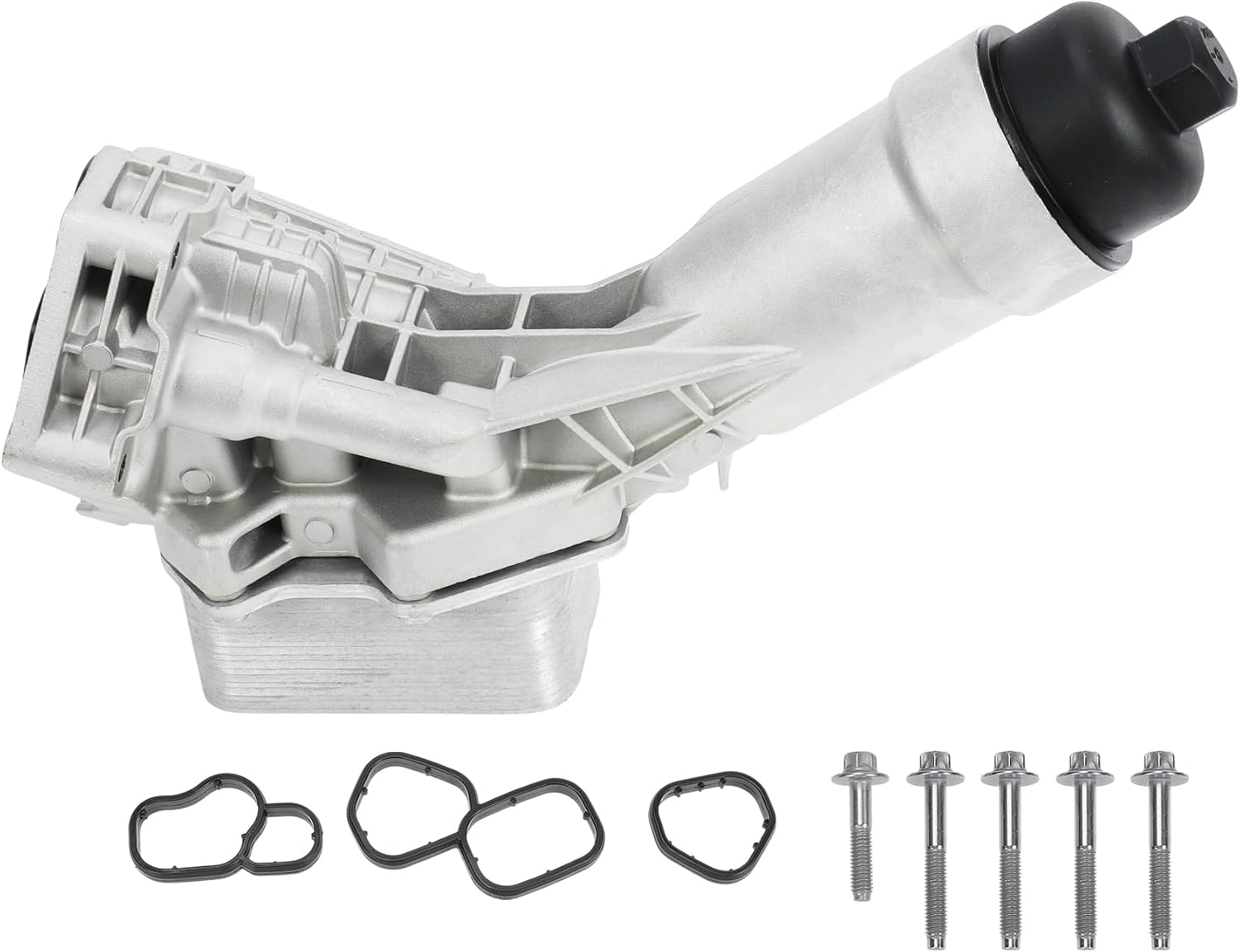 ACROPIX No.11428580414 Upgrade Aluminum Oil Cooler Filter Housing Assembly for BMW 230i 330i 430i 530e 530i 2021-2025 Engine Oil Cooler with Gasket for BMW X3 X4 Z4 20-24 No.11428651710