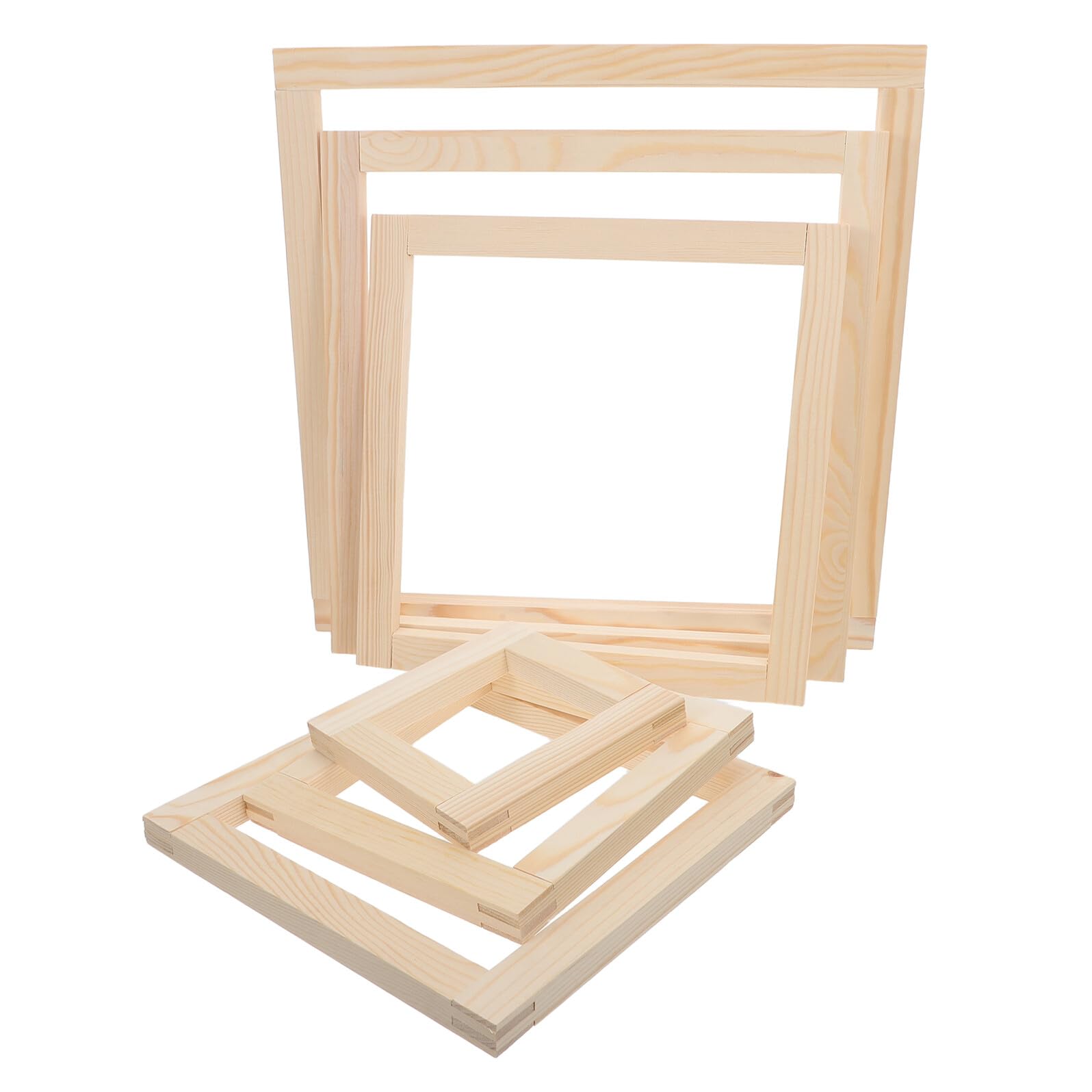 Varillas de Madera para Bastidor de Costura 24 Piezas, 6 Tamaños | Lienzo de Bordado, con Chinchetas y Tornillos, Superficie Lisa, Soporte Firme, para Principiantes