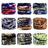 Headband, 12PCS & 9PCS Headwear 12-in-1 Multifunction Stretchable Magic Scarf Head Wrap Sport Sweatband, Workout,Yoga for Sport & Casual