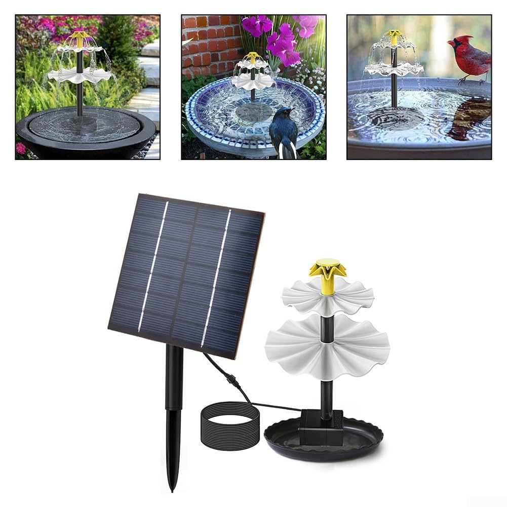 Fontaine solaire d'extérieur 2 W pour oiseaux