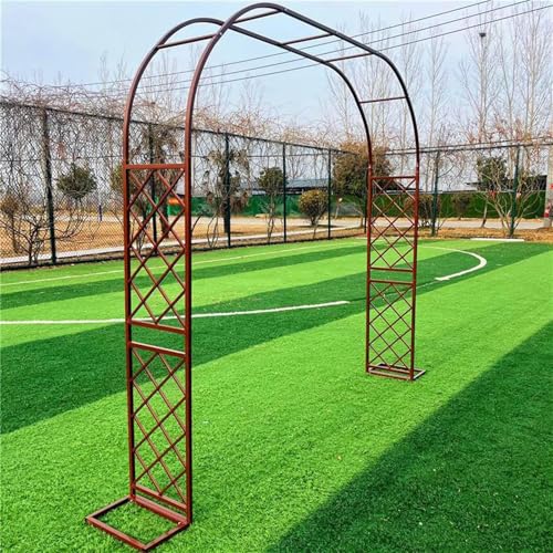 AJTXCSFOQL Arco Jardin Enrejado Pérgolas Antioxido, 370 180 200 240 260 310 Soporte para Rosas Trepadoras - Estructura Duradera para Jardines y Eventos al Aire Libre(Brown,240x240x40cm)