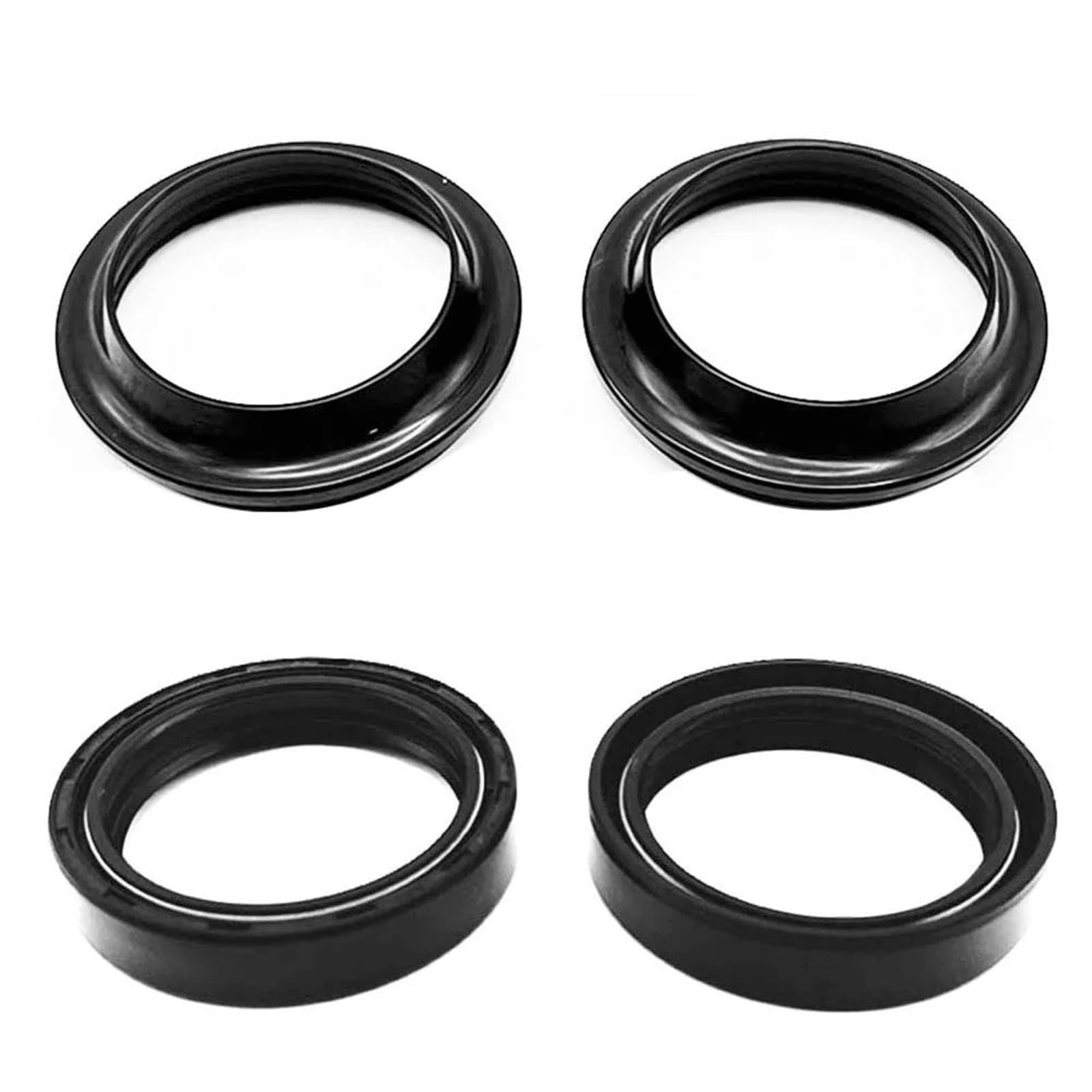 Compatible con el Kit de Sello de Polvo de Aceite de Horquilla Delantera | Recambios de juntas de amortiguadores for motos de calle.(Dust Oil Seal -4 Set)