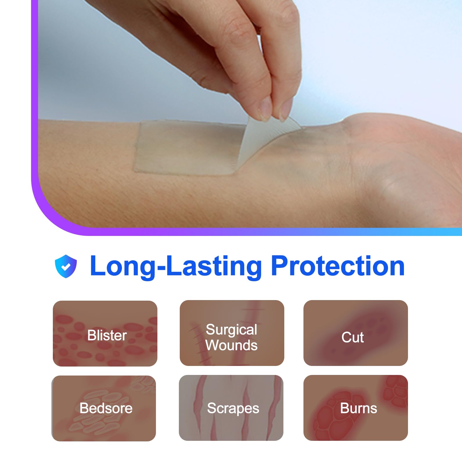 Amazon.com: Hydrocolloid Wound Dressing - Large 4"x4" Pads, Self-Adhesive Gel Bandages, Waterproof & Moist Healing for Cuts, Burns, Blisters & First Aid (4"x4" (Pack of 10)) : Industrial & Scientific Amazon.com: Hydrocolloid Wound Dressing - Large 4"x4" Pads, Self-Adhesive Gel Bandages, Waterproof & Moist Healing for Cuts, Burns, Blisters & First Aid (4"x4" (Pack of 10)) : Industrial & Scientific