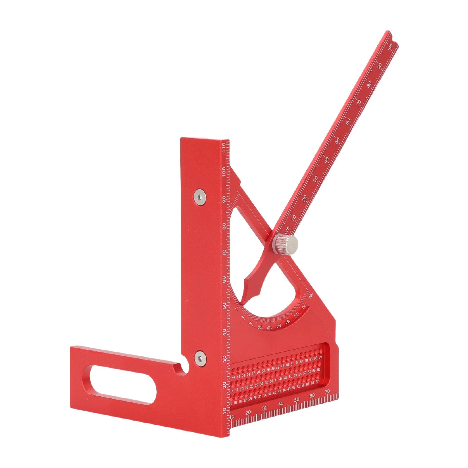 MRKU Squadra di misurazione multiangolo, puntatore semicircolare per la Lavorazione del Legno, goniometro metrico, 3D