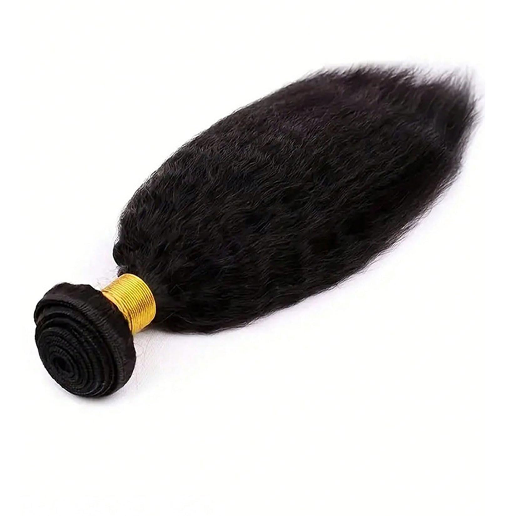 Bundle di capelli umani lisci e kinky, bagnati e mossi, 1 bundle