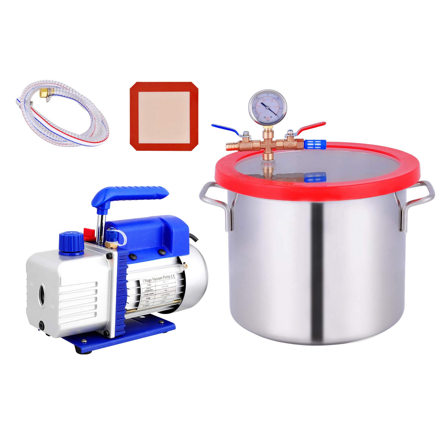 Buy 2 Gallon Vacuum Chamber, Heavy Duty Stainless Steel Desing Chamber