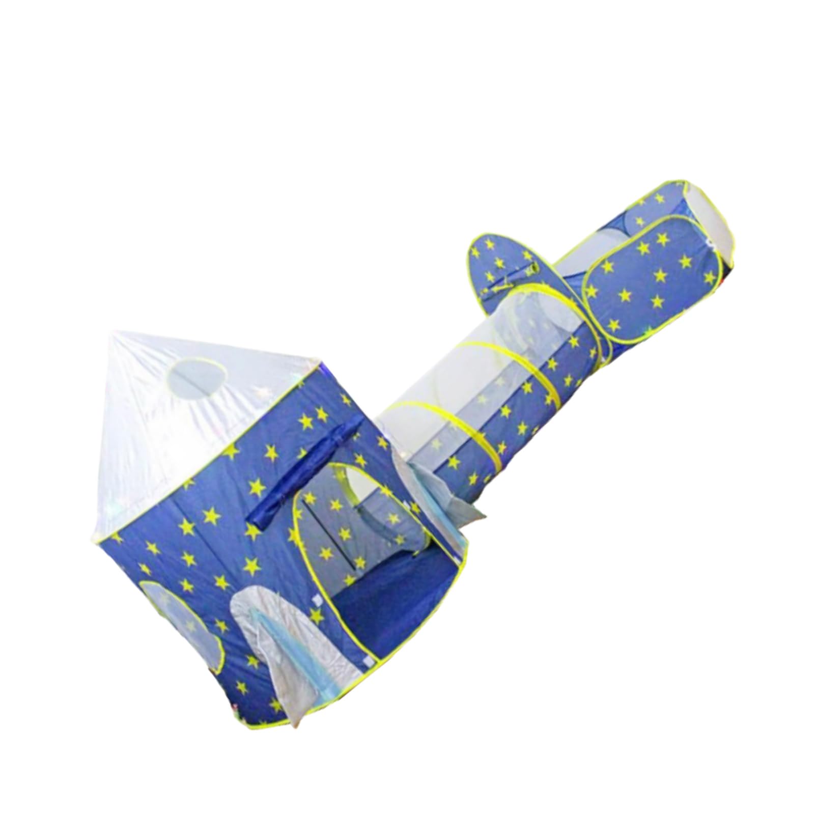 3-teiliges Babyzelt mit Buntem Spieltunnel und Bällebad, Lustiges Indoor-Spielset für, Ideal für ab 3 Jahren, aus Strapazierfähigem Polyestergewebe (Blauer dreiteiliger Anzug)