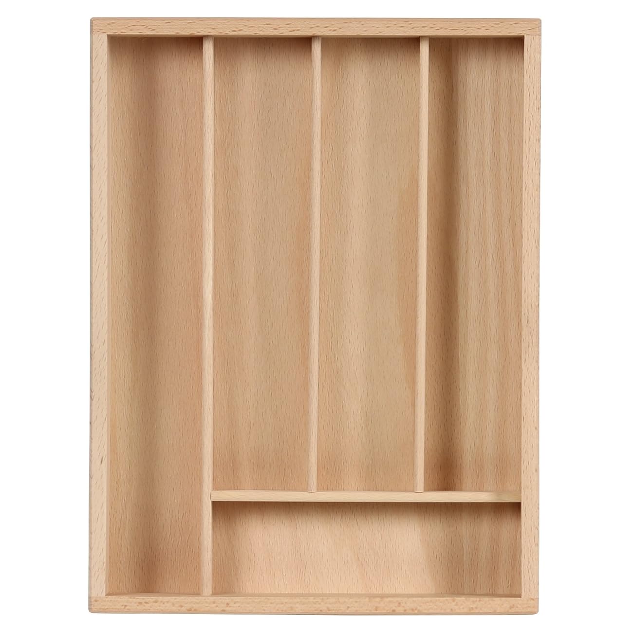 Bütic - Cubertería de madera para el hogar y el gastro (3 compartimentos, 4 compartimentos, 5 compartimentos, 4 compartimentos), color marrón