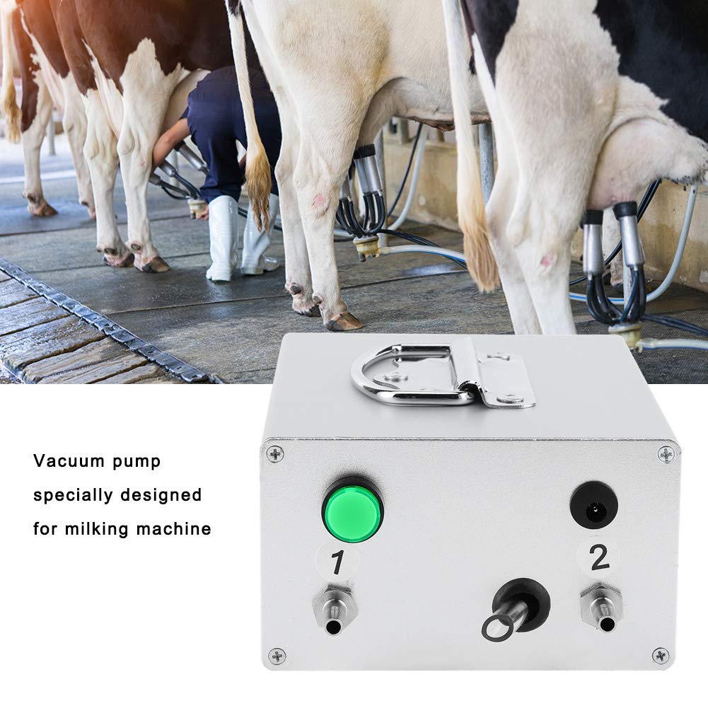 DC12V Mungitrice Elettrica a Pulsazione in Lega di Alluminio Pompa a Vuoto a Pulsazione Pompa a Vuoto Mungitrice per Capra Mungitrice per Pecore Asino Mucca Cavallo Fattoria Attrezzo per(100-240V)