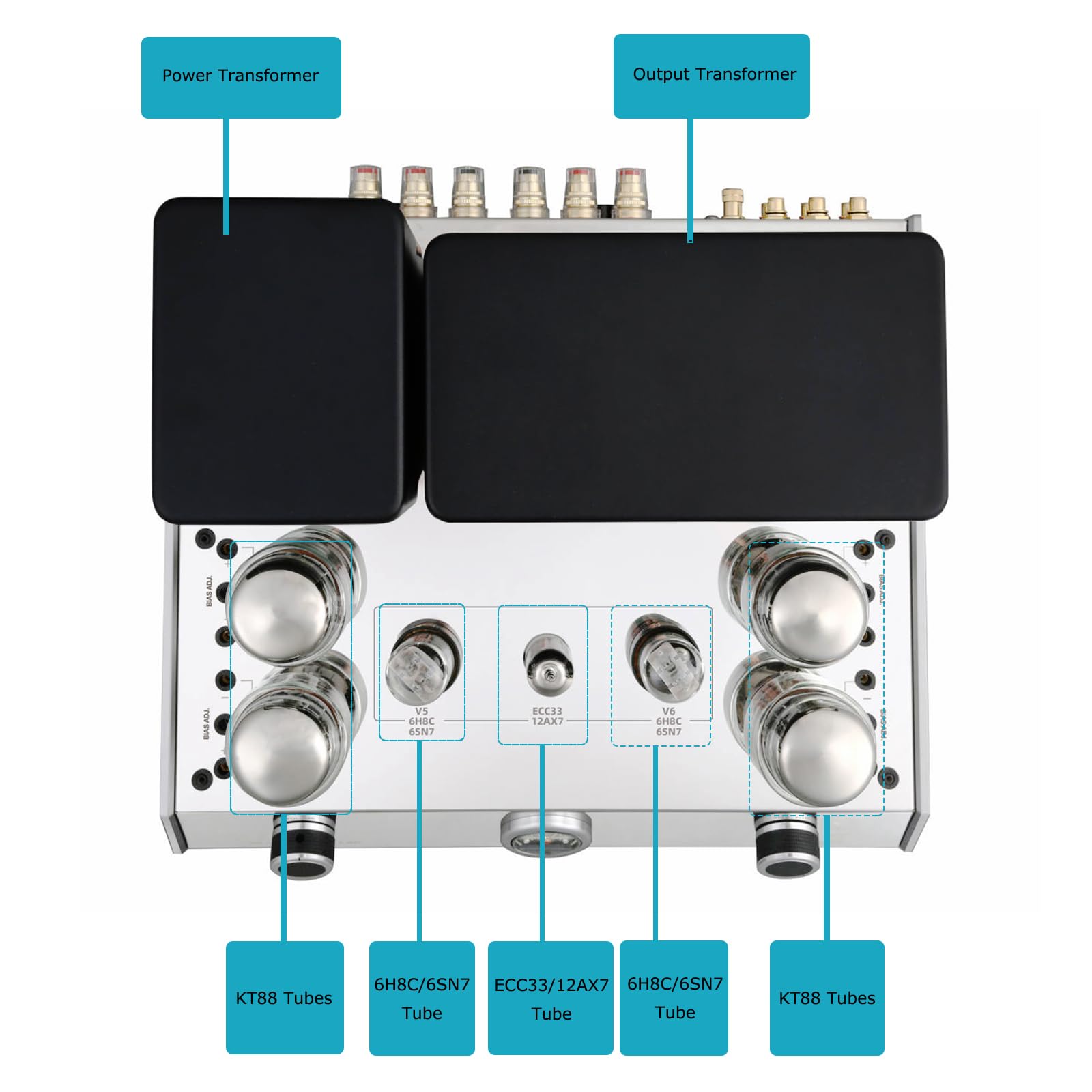 Amazon.com: Yaqin MC-88CPro Push Pull Tube Amplifier KT88 Two Way