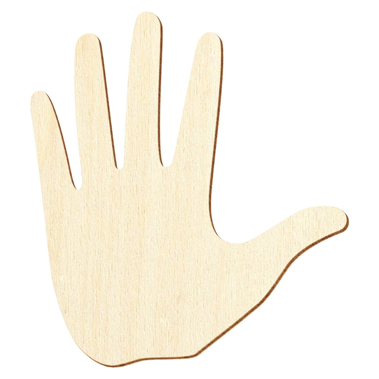 Holz Hand - Deko Basteln 3-50cm, Größe:18cm, Pack mit:10 Stück