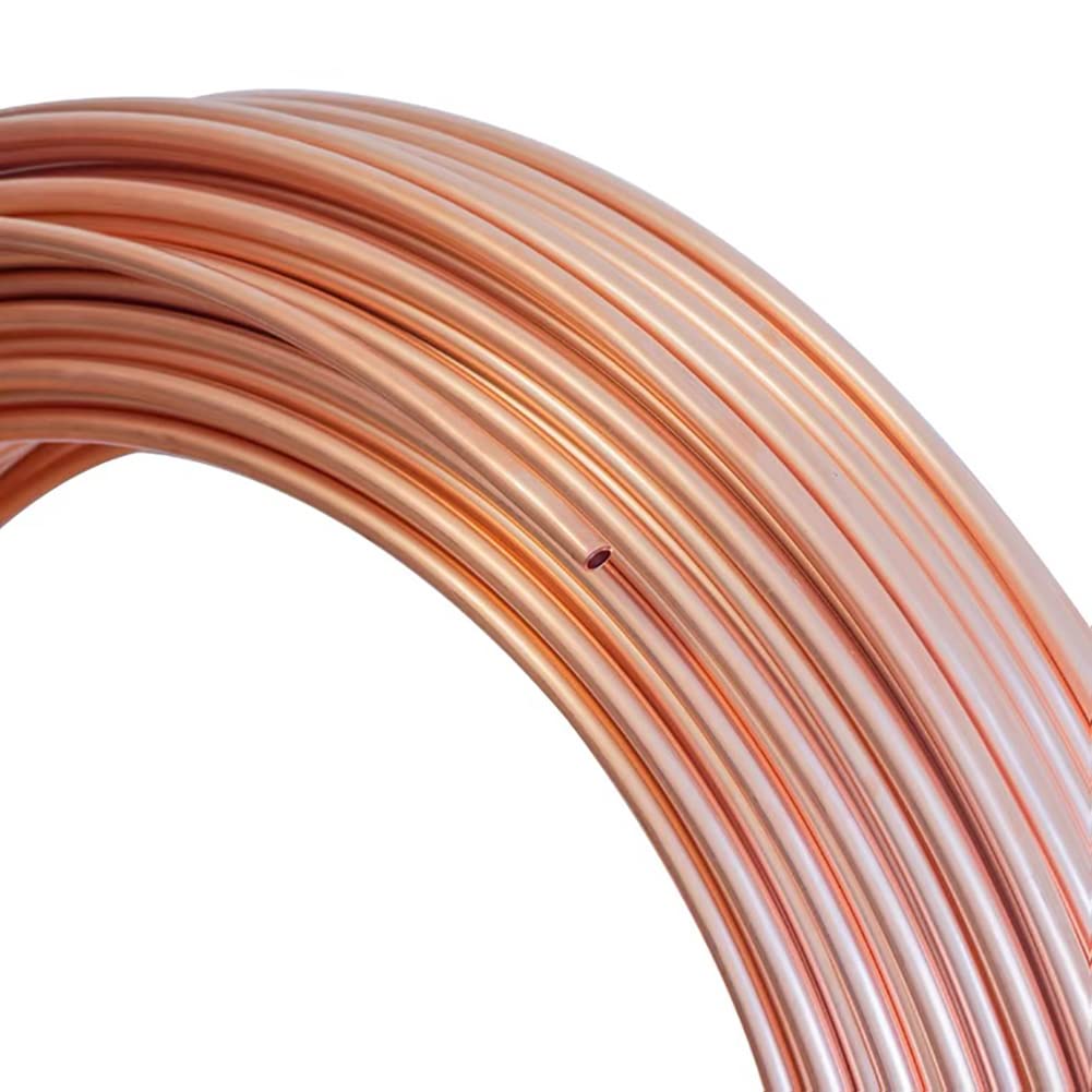 BAIWANLINTubo de Cobre Suave Refrigeración OD14mm16mm19mm20mm22mm25mm28mm Longitud 1m,25mm*1.2mm*1m