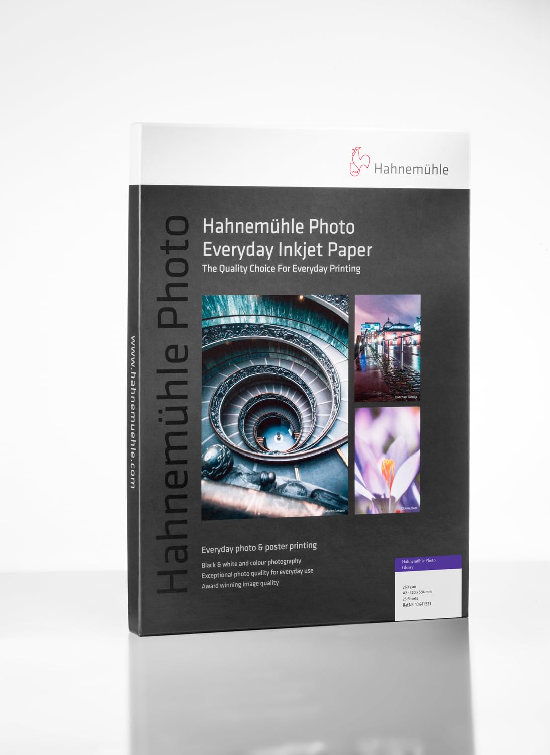 Hahnemühle 10641923 Photo Glossy Papier, 260 g/m², DIN A2, 420 x 594 mm, hellweiß