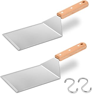 Wooden Metal Spatulas 2Pcs