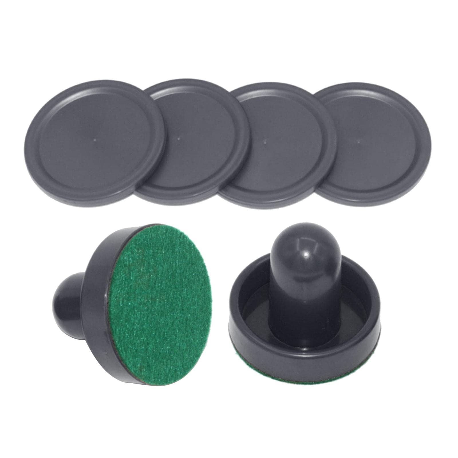 LOOM TREE 2Pcs PVC Air Hockey Pushers and 4Pcs Pucks Replacement for Game Tables Black| Air Hockey (B0C8YZX89G) Amazon Price History, Amazon Price Tracker