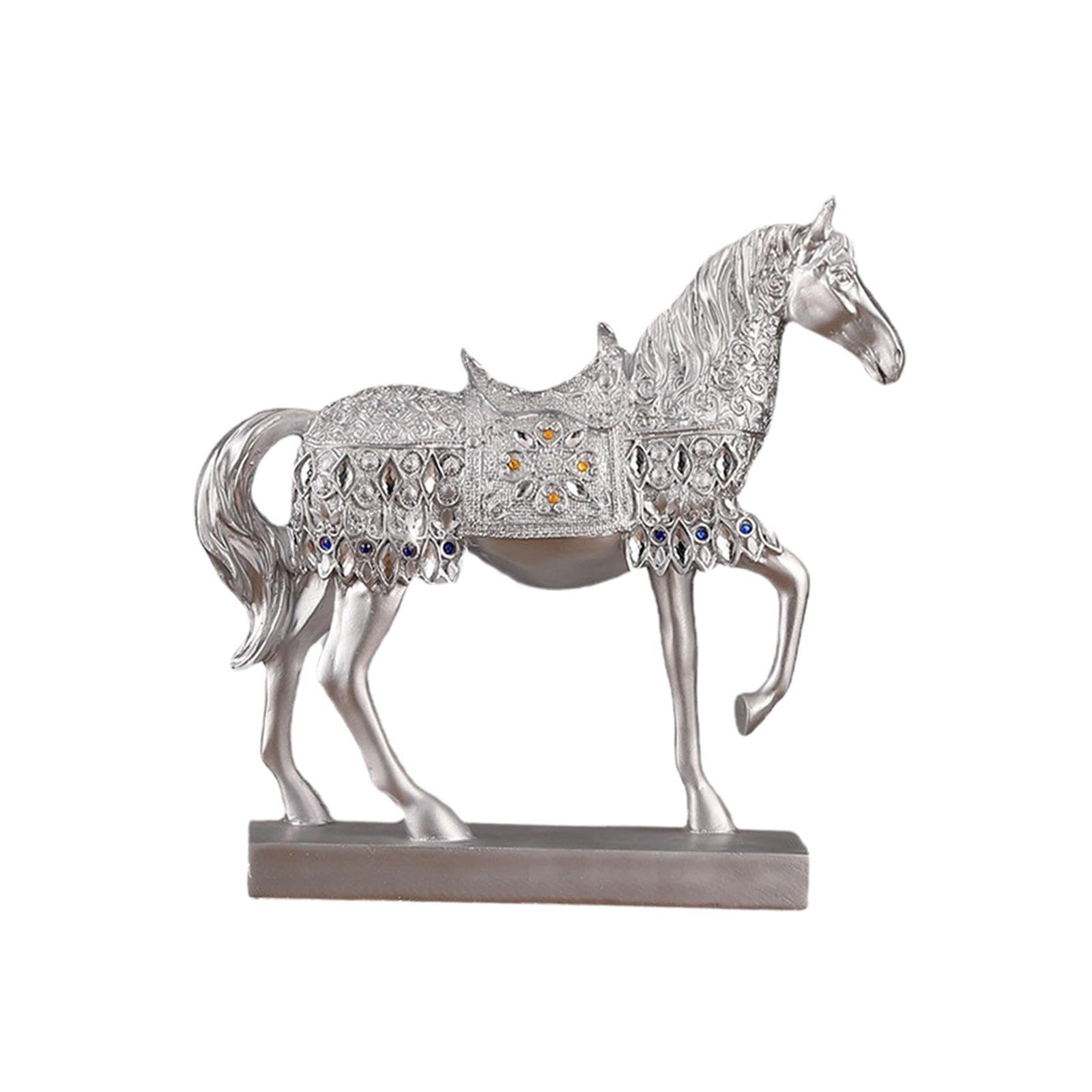 PIXZCSA Animal Horse Figurine Ornament Statue Craft Resin Sculpture Desk Decoration Accessory Full Of Artistic Sense. Tabletop