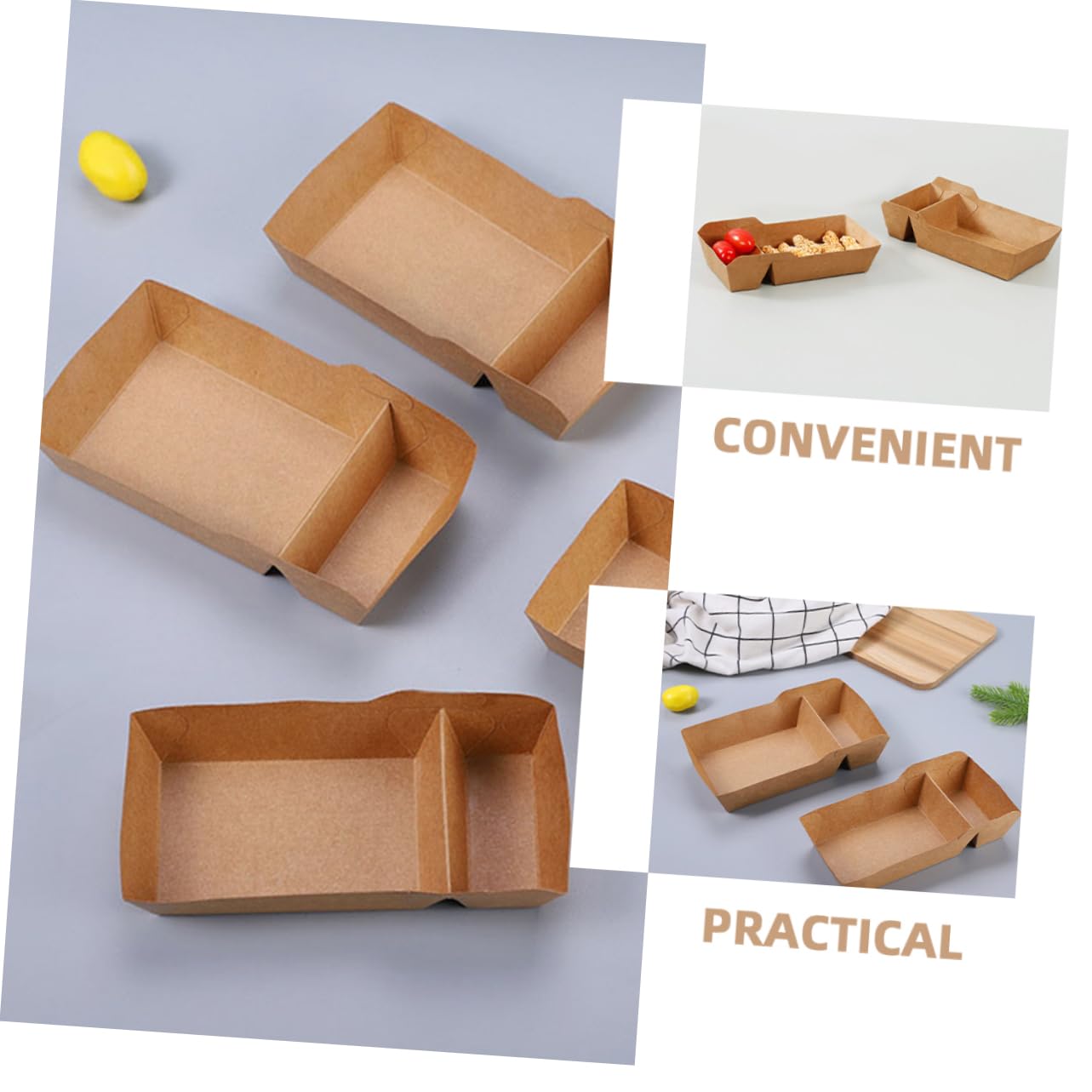 100pezzi Scatole Per Snack Kraft Contenitori Multifunzionali Per Fritte Dolci e Snack Per e Celebrazioni Design e Capiente