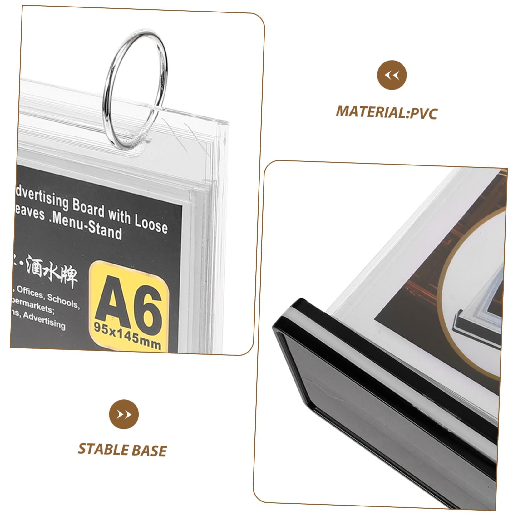 SEWACC 12piezas Soporte De Menú De Mesa Vertical Base Exhibidor De Señal Transparente Para Restaurantes Para Mostrar Menús Anuncios y Folletos
