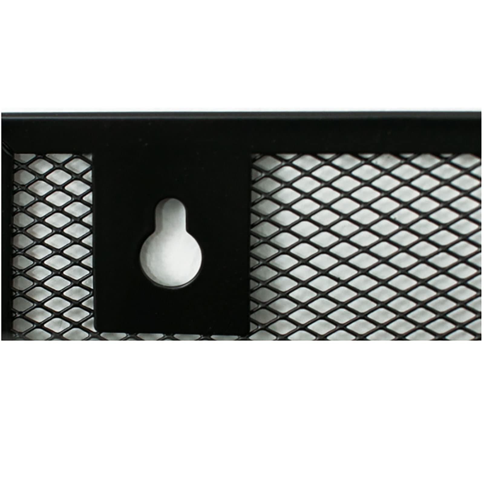 Porta letteratura a parete in rete, Organizzatore for riviste in metallo a 5 strati, formato A4, for bagno o ufficio, for libri, tablet e giornali, nero(Black)