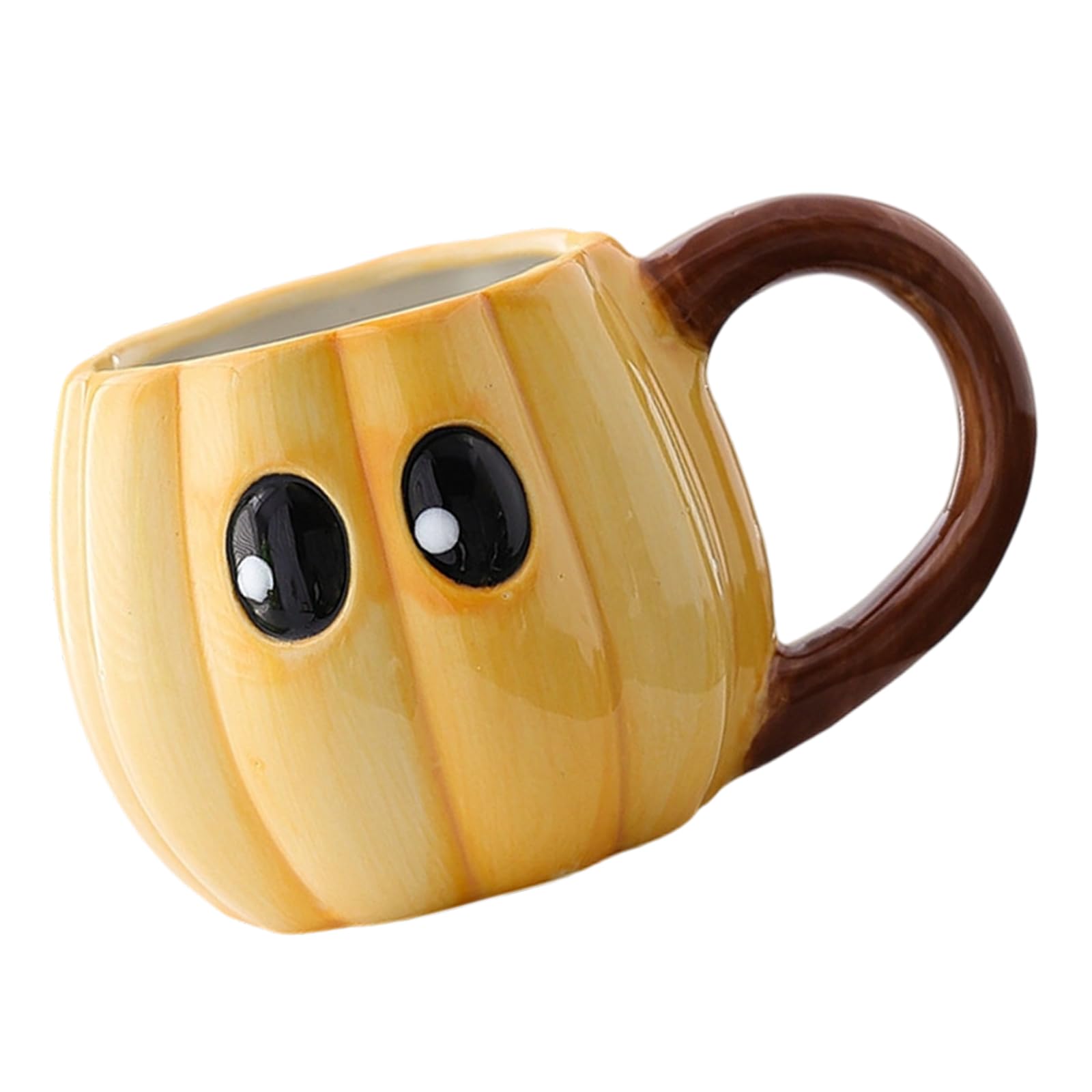MALSSE Ghoul Pattern Ceramic Mugs White Porcelain Ergonomic Handle Perfect for Halloween and Home Ghoul Themed Drinkware