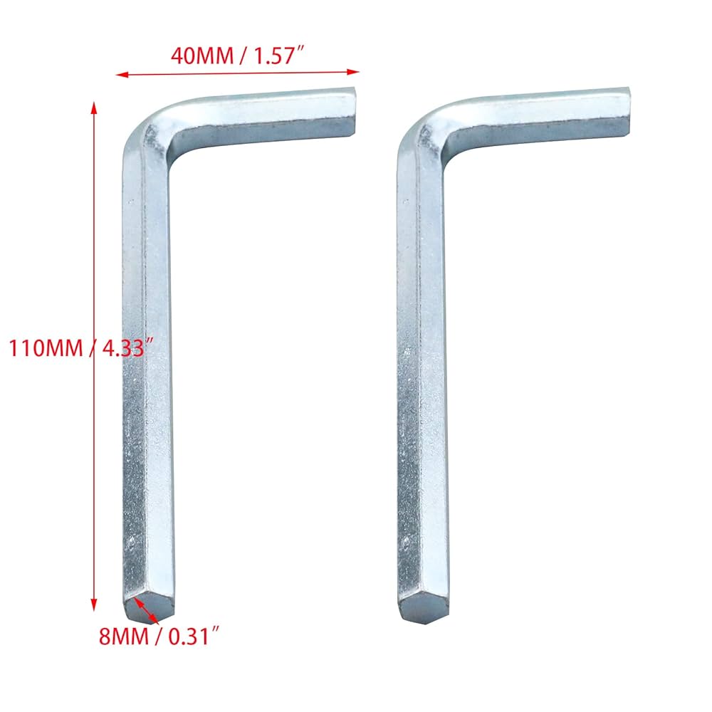 Amazon.co.jp: Risbay M8 シルバー 六角レンチ L字六角ヘッド