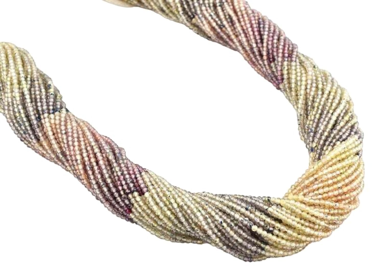Saphir Songea naturel pierre précieuse en perles rondelles facettées 2 mm A-1-804