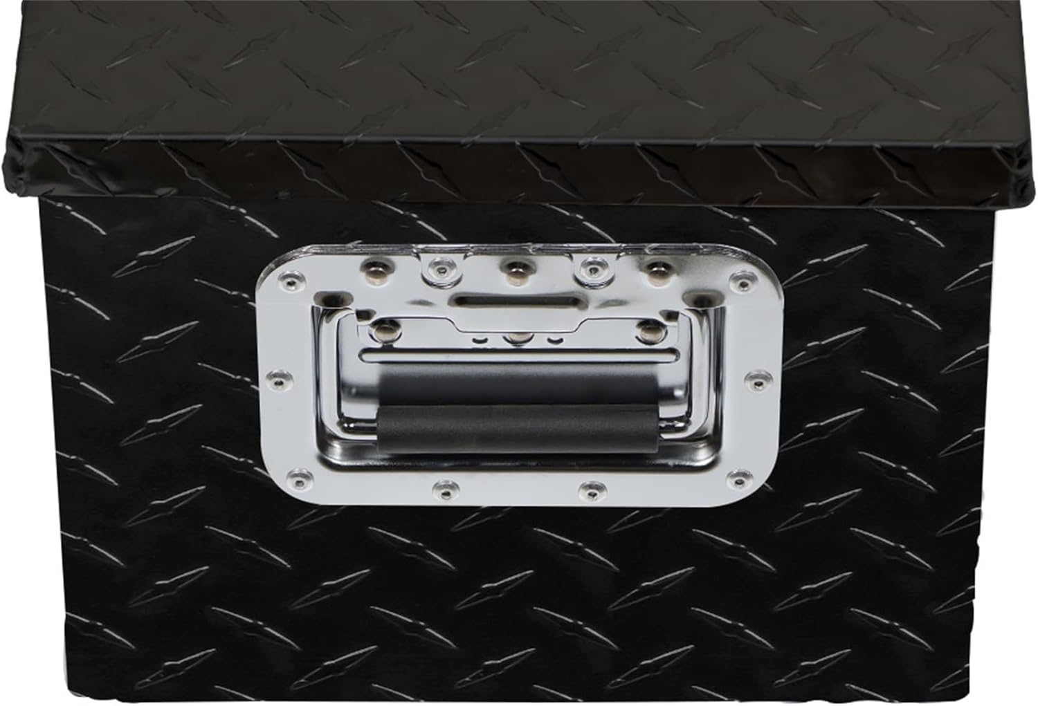 munirater 20 Inch Heavy Duty Black Aluminum Plate Tool Box Truck Bed RV Trailer Toolbox Storage W/Side Handle and Lock Keys 20 x 12 x 9.5in