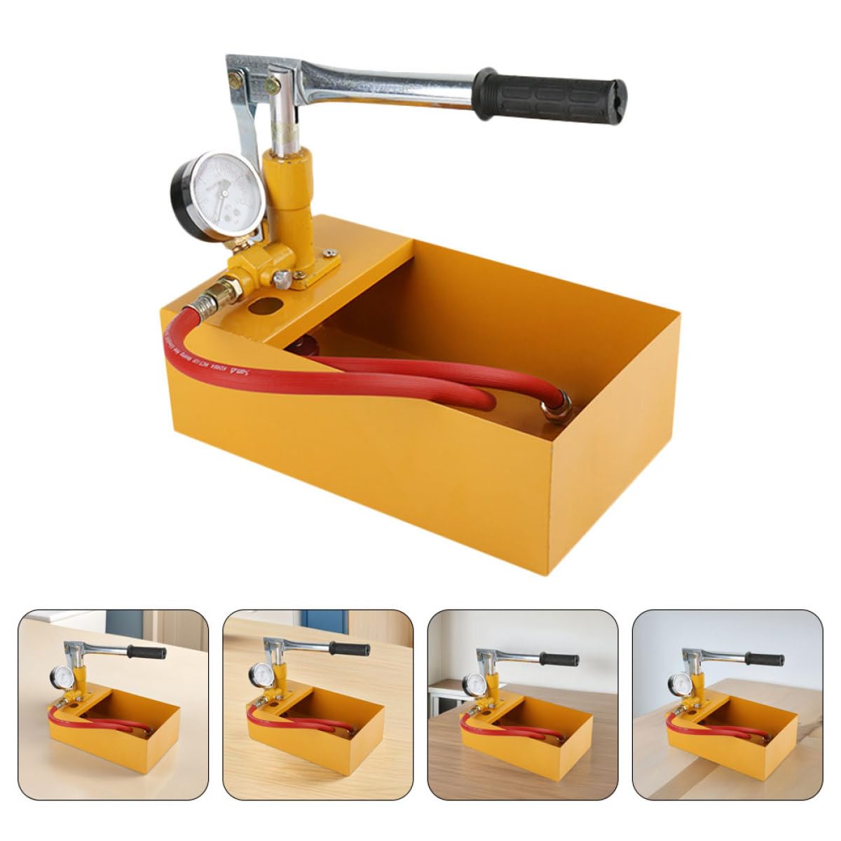 VALICLUD Bomba de Presión Manual Hidrostática para Prueba de Tuberías de Agua 25 Kg, Comprobador Hidráulico Compacto, Equipo Portátil para Test de Presión en Fontanería Color Aleatorio