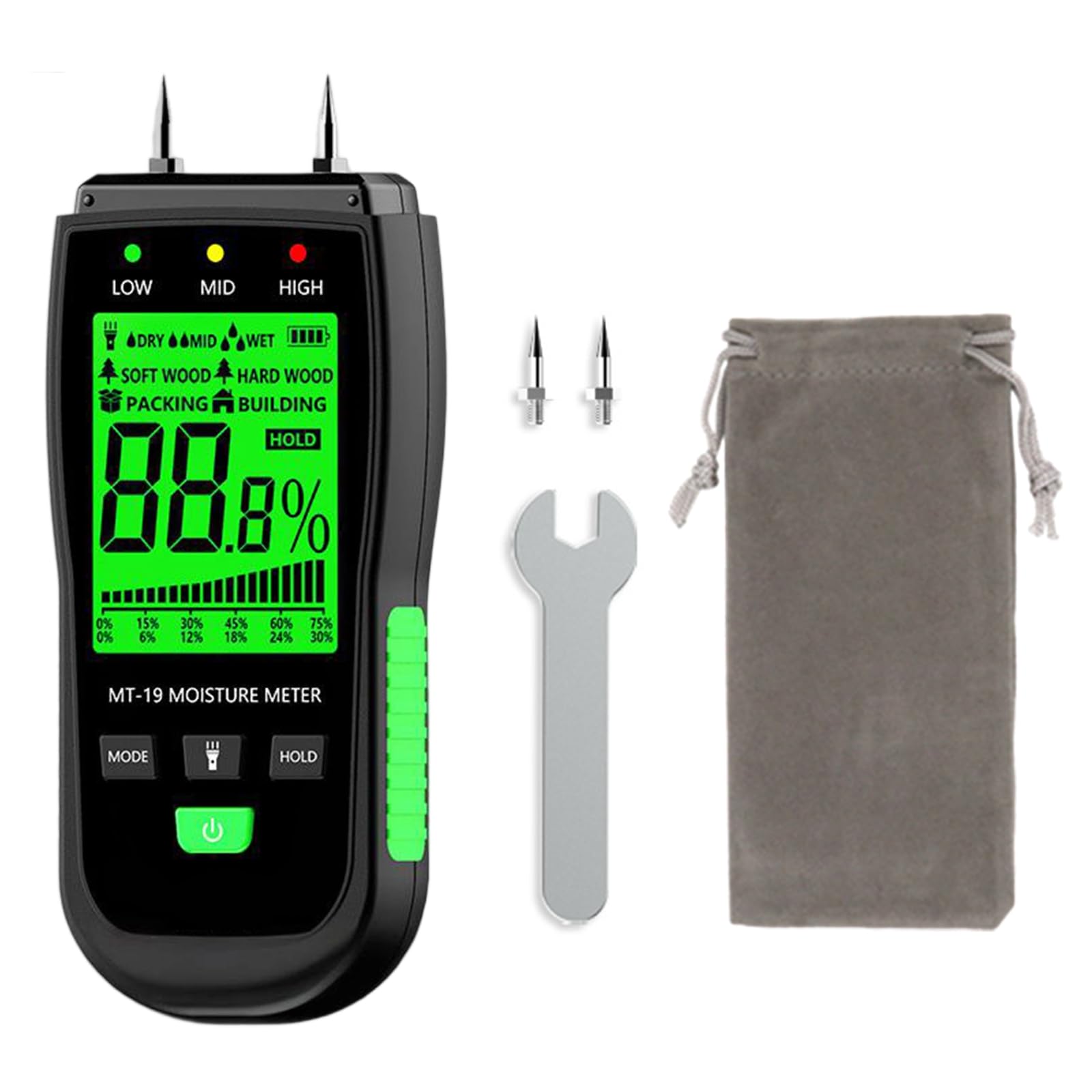 Nvoqilin Reliabled Wood Meter Humidity Tester Measurement Tool Suitable For Carpentry Diyer Enthusiasts With Lcd Display Wood Moistures Meter