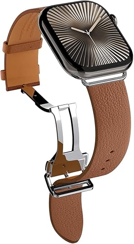 Miniatura 9 de Spigen Enzo - Correa de piel auténtica diseñada para Apple Watch Ultra2Apple Watch Ultra de 1.732 pulgadas, Series 98SE276SE54321 de 1.772 pulgadas,