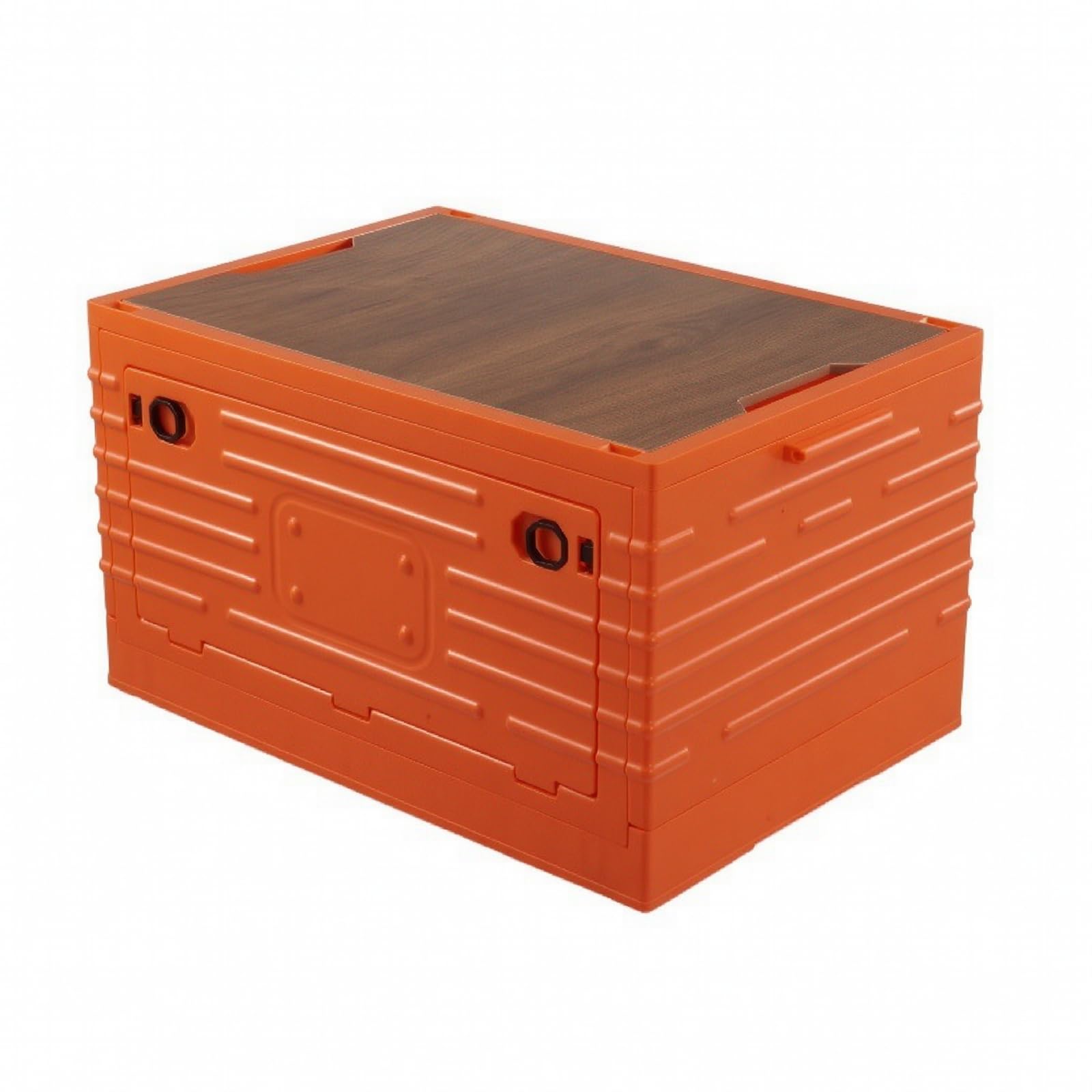 Boîte Rangement Pliable Stable, Orange, Moyen — 50,5 × 35,5 × 29 Cm