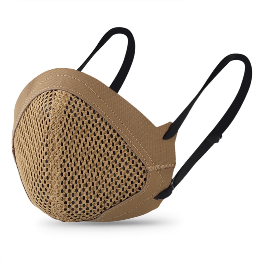 Yzpacc Reusable Half Face Protective Mask Breathable for Tactical Shooting with 3D Silicone Lining