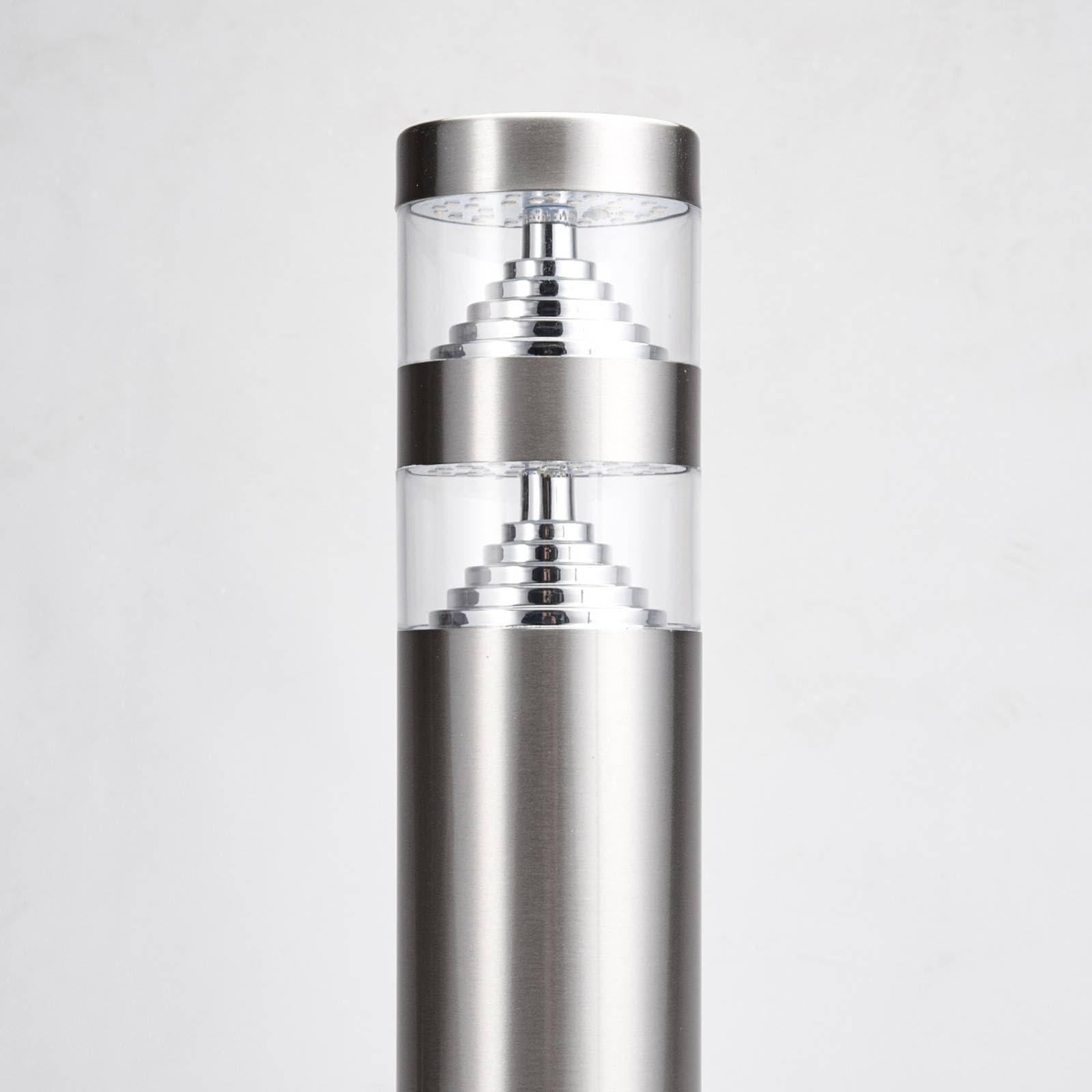 Lindby Lampada LED da esterni (Moderno) colore Grigio, in Acciaio Inox lampadina inclusa lampioncino paletto luminoso lampada viale lampione