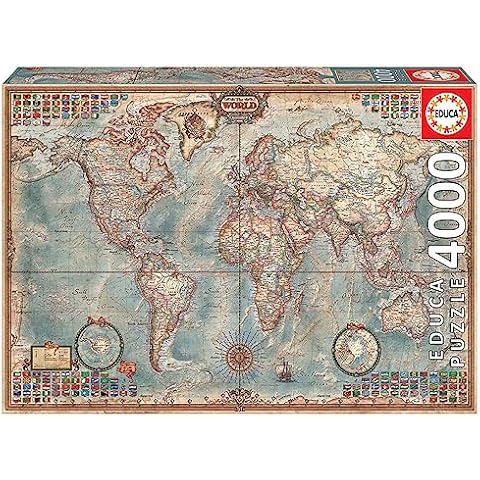 Educa 14827 Executive World Map Puzzle Cover