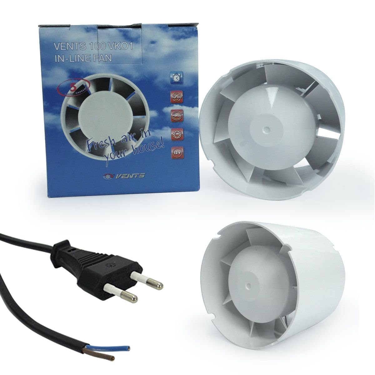 VENTS Pack intracteur + extracteur - 2 x 107 m3/h