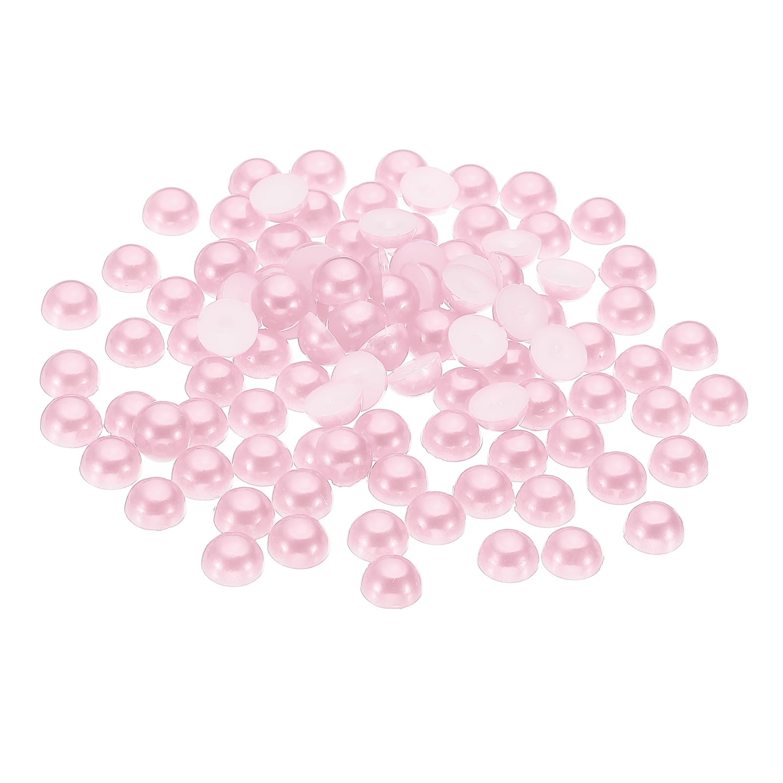 PATIKIL 600Pcs Flatback Pearls Beads for Crafting 8mm Half Round Resin Beads Flatback Pearls for Nail Charms Handmade Phone Case Embellishment