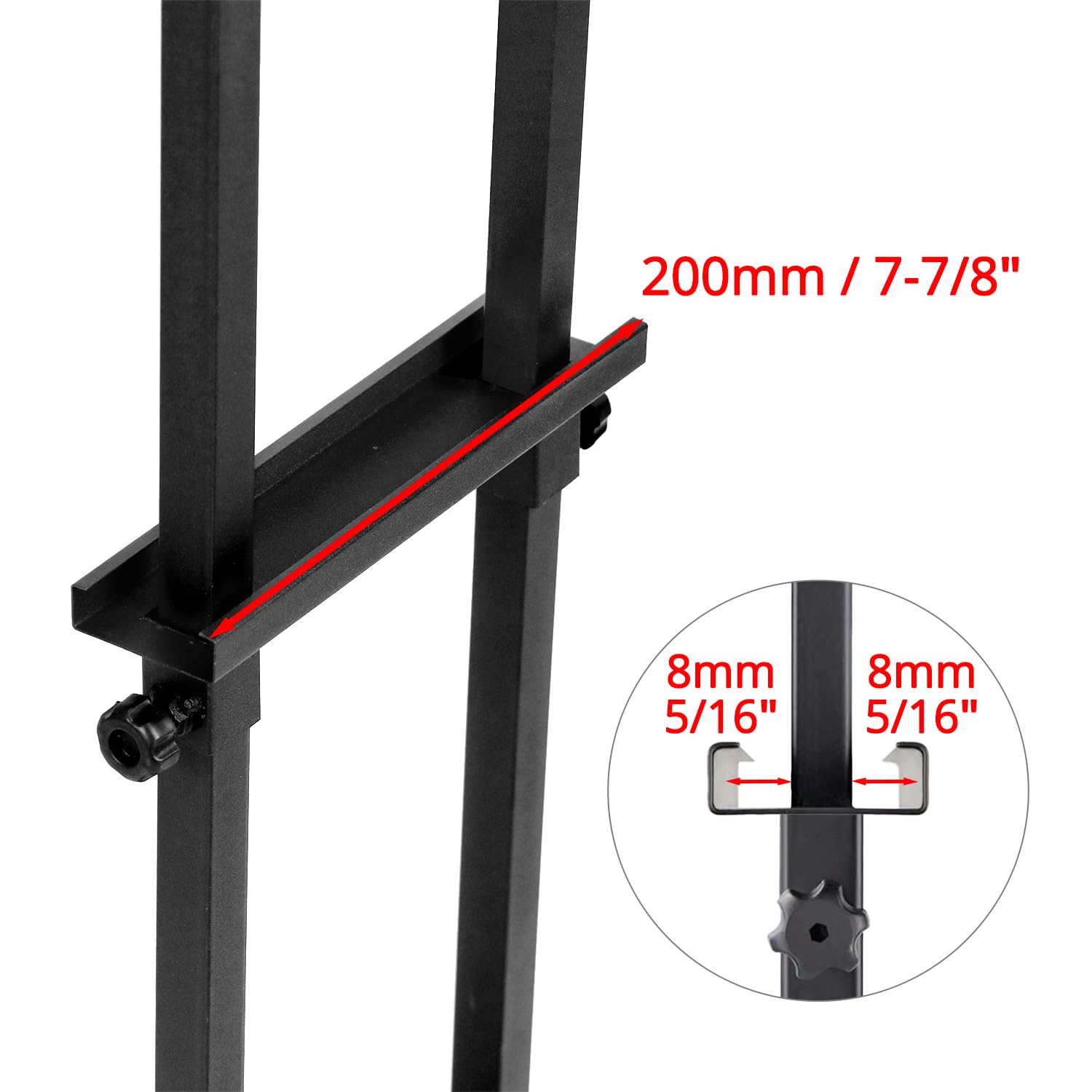 QWORK Juego de 2 Soportes para Carteles de Doble Cara, Altura Ajustable 12-210 cm, Base 24x30 cm