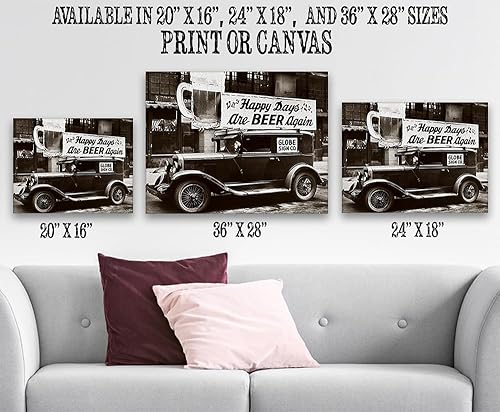 Miniatura 4 de Happy Days are Beer Again 18x24 Unframed Poster - Vintage 1920s Retro Photos for Speakeasy & Bootleggers - Prohibition Era Bar Black & White Photo,