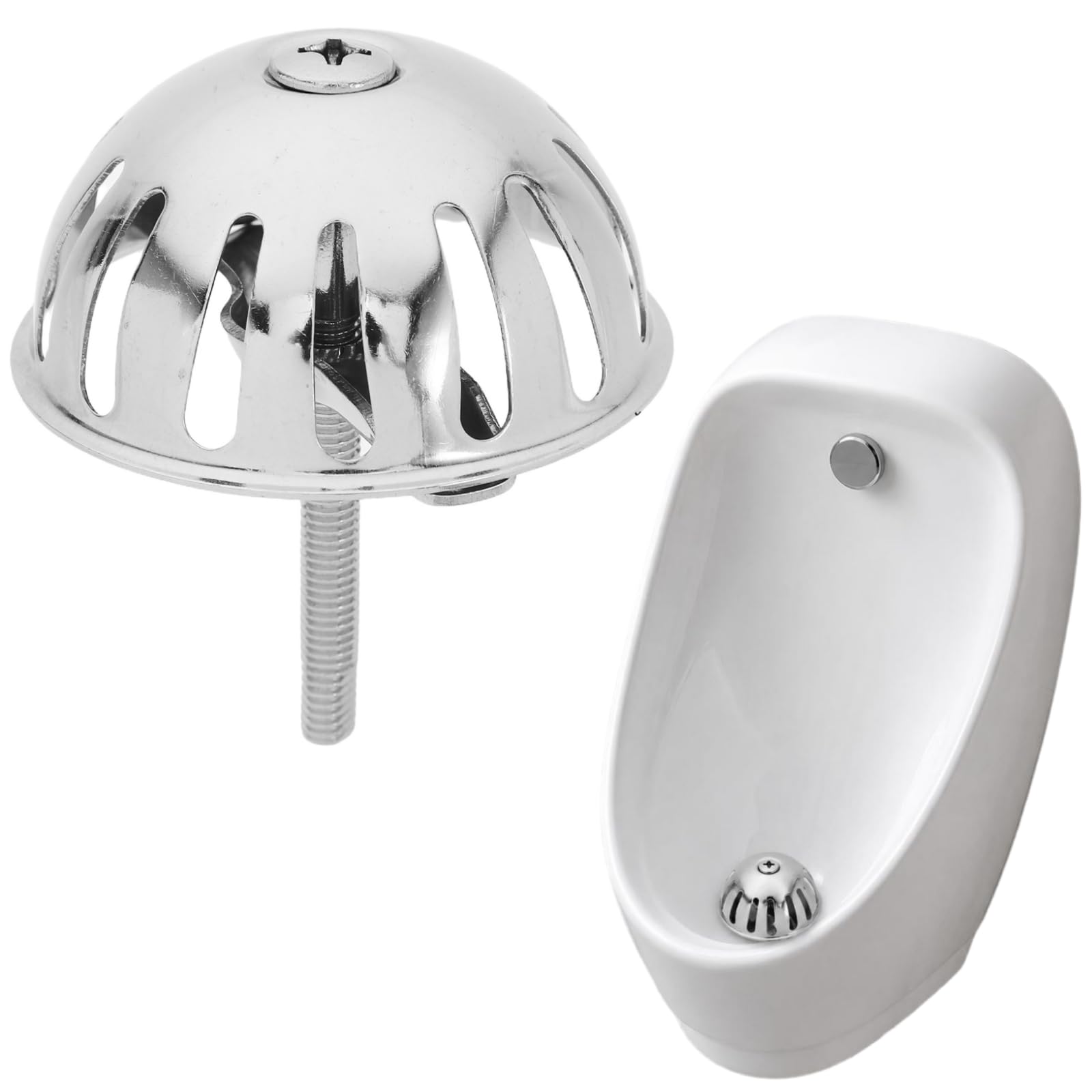 Urinoir en acier inoxydable jojofuny avec couvercle et entonnoir métal pour salle de bain