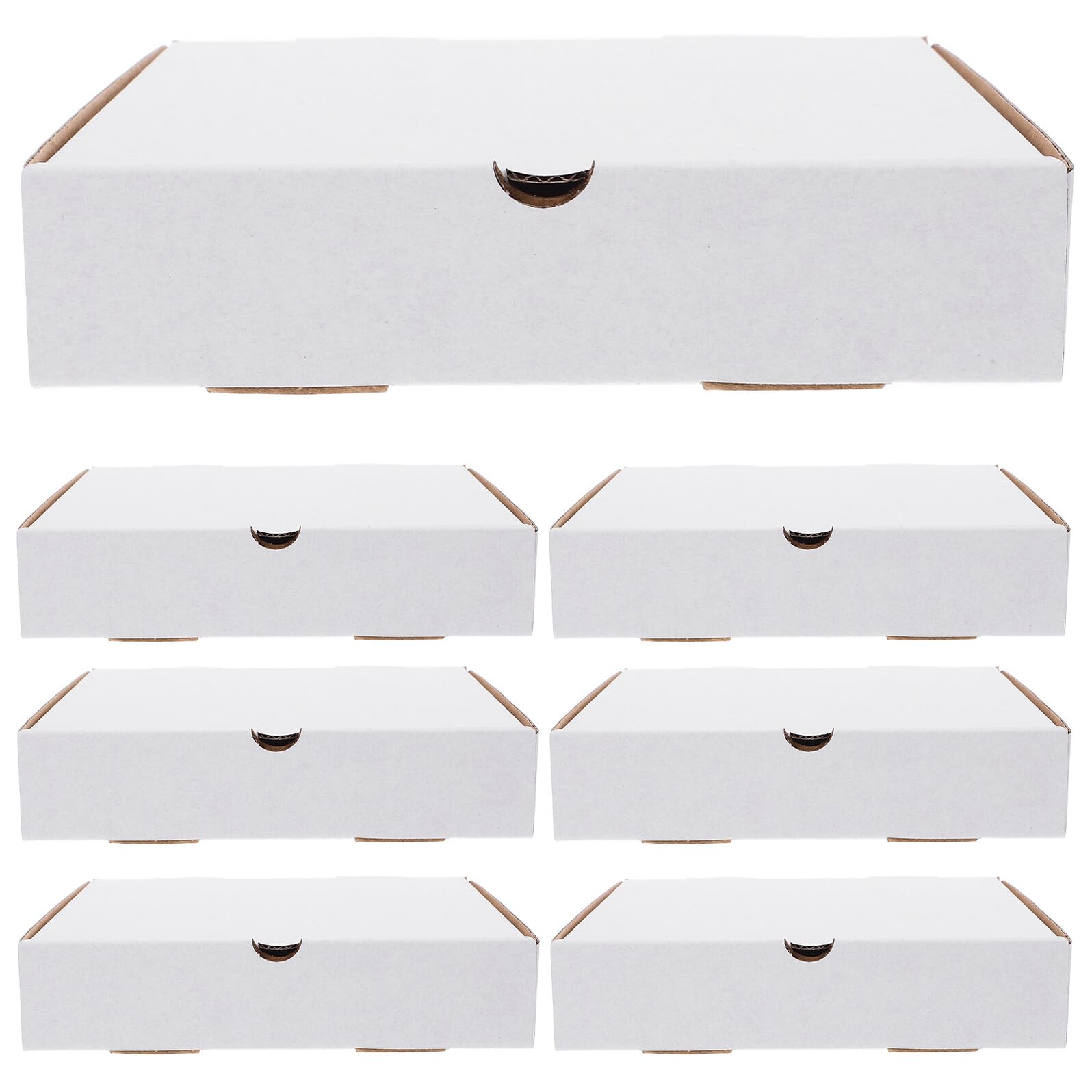 POPETPOP Caja de Pizza Kraft de Cartón Corrugado Reutilizable de 6 Pulgadas, Pack de 30 Unidades para Horno y Embalaje, Cajas de Almacenamiento de Alimentos para Llevar y Conservar