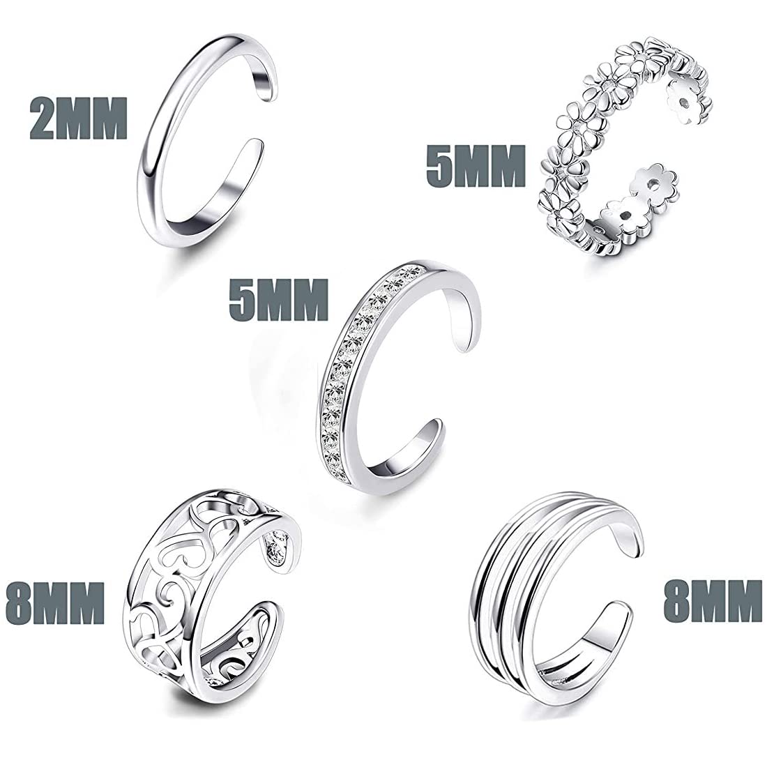 Anello Donna In Argento 925 Con Foglie E Zirconi Rosa – Regolabile E Ipoallergenico – Confezione Regalo Inclusa
