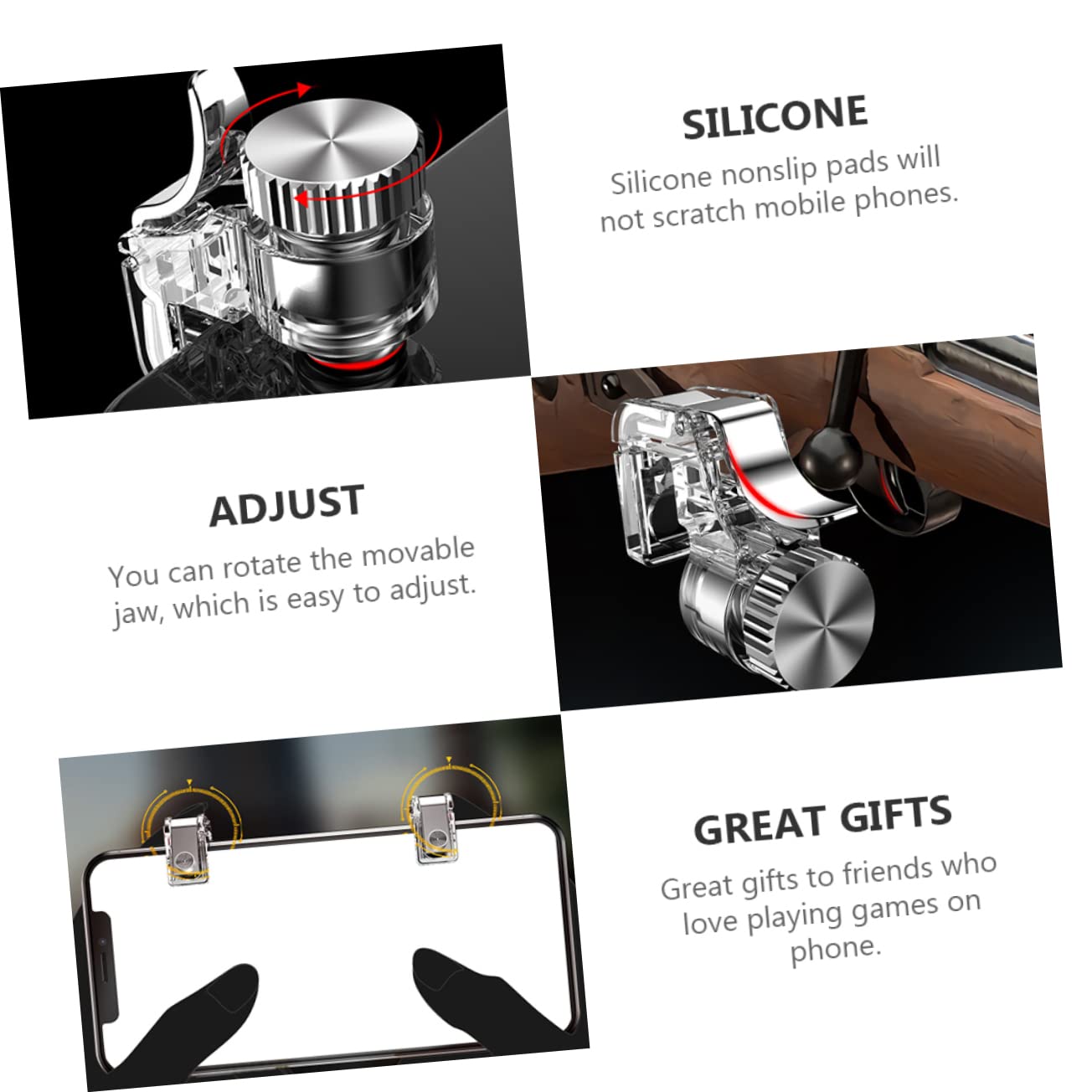 Mikinona 3 Pairs Silikon Rutschfeste Pads Controller Löst Telefon Gamer Präzise Design