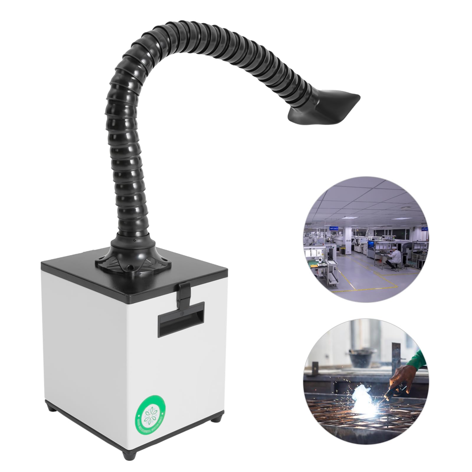 Odkurzacz dymu do prac lutowniczych, stacja lutownicza, odkurzacz pyłu, oczyszczacz powietrza, 0-225 m³/h, 100 W, z filtrem HEPA, 3 warstwy filtra, odpowiedni dla majsterkowiczów i warsztatów