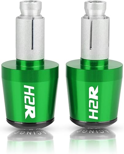 POGIB HSL 78" 22MM Motorcycle Hand Bar Ends Slider Handle Bar End Grips Cap Ninja H2 R H2R for Kawasaki Ninja H2R H2r 2015 2016 (Color  Green-Black)